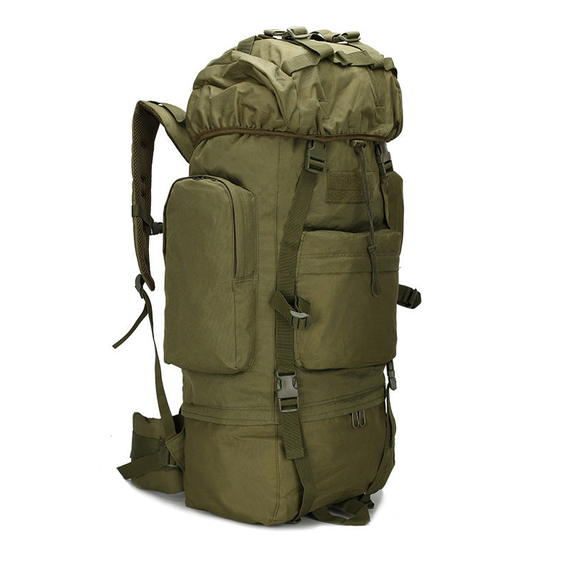 Camouflage 65L Hiking Camping Water-Resistant Mountaineers Backpack