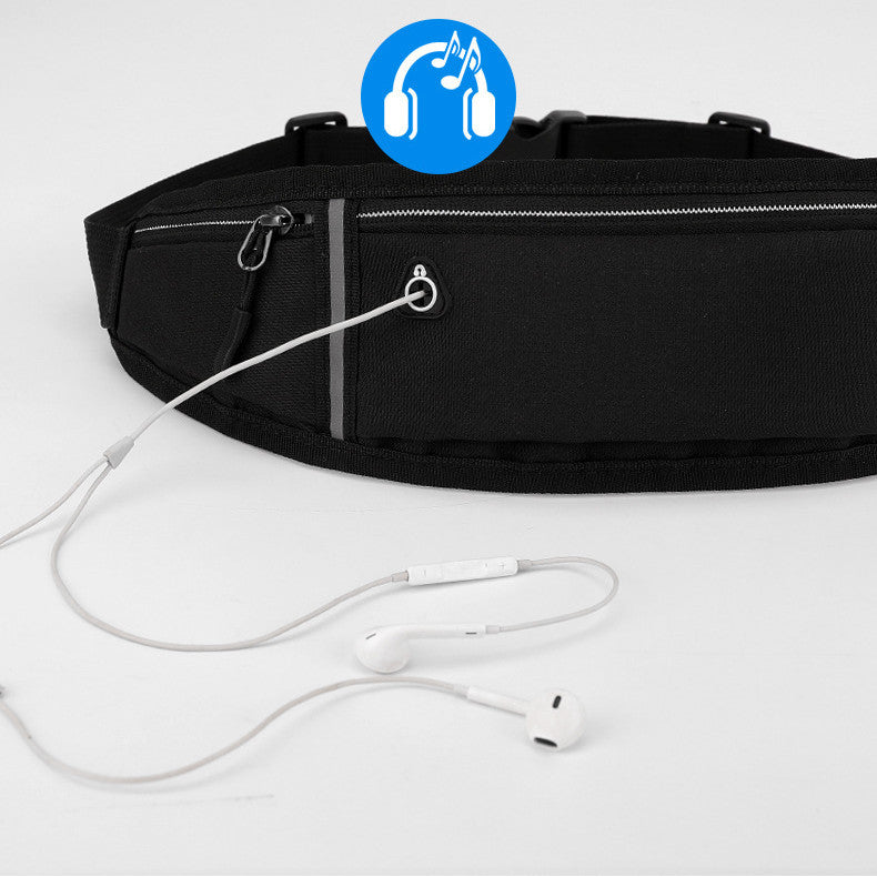 New Fitness Outdoor Sports Lightweight Waist Bag Reflective Strip With Earphone Hole