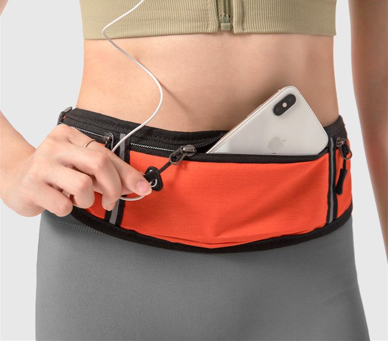 New Fitness Outdoor Sports Lightweight Waist Bag Reflective Strip With Earphone Hole