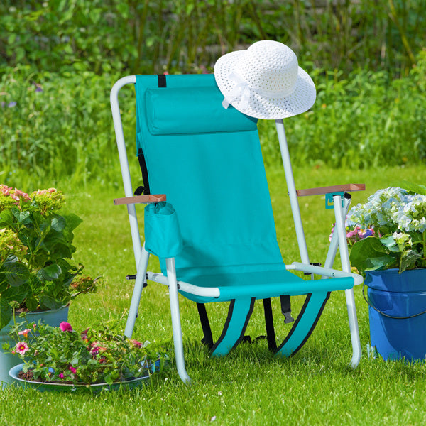 1pc Beach Chair 23x21.7x31.5in Mint Green