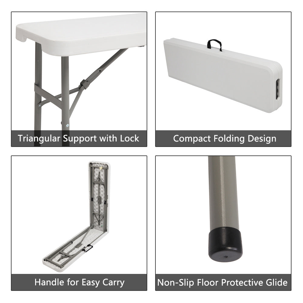 6FT Outdoor Patio Foldable Bench