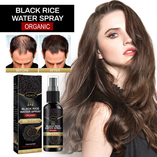 EELHOE Black Rice Hair Spray Strengthening & Dense Hair Moisturizing & Repairing Hair Roots Smoothing Hair Growth Spray