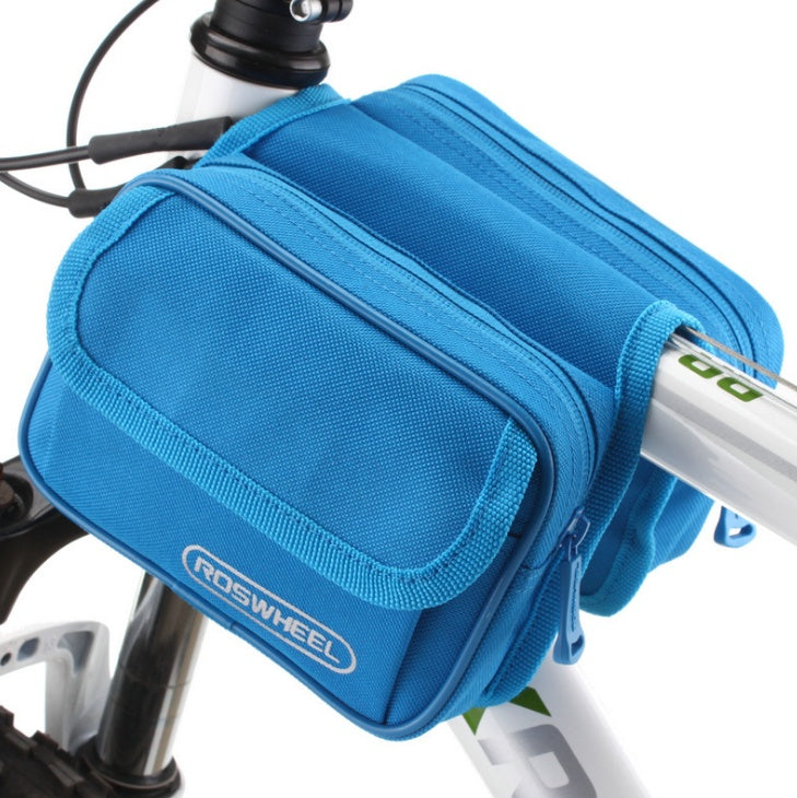 Bicycle front beam bag, saddle bag style mountain bike equipment riding bag