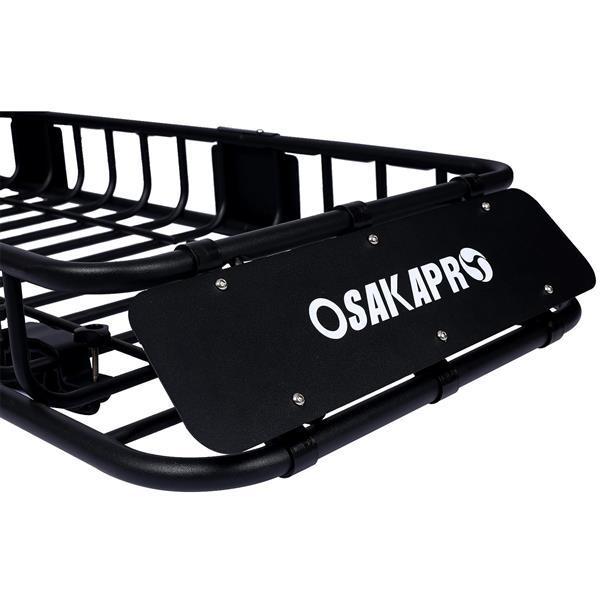 Roof Luggage Rack Basket, 64 Inch Black Steel