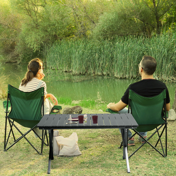 86X60X42cm Black Camping Roll Table