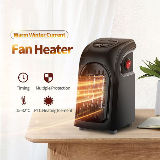 Mini Room Wall Heater Ceramic Heating Warmer Fan For Home Office Camping