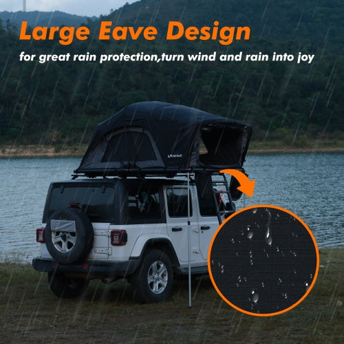 ILANDER Lite Cruiser Rooftop Tent 140cm, Entry Level Land Aluminum Folding Rooftop Tent For Sedans SUV Truck Camping Waterproof, Windproof, Rugged