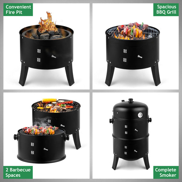 Black Smoked Charcoal Oven