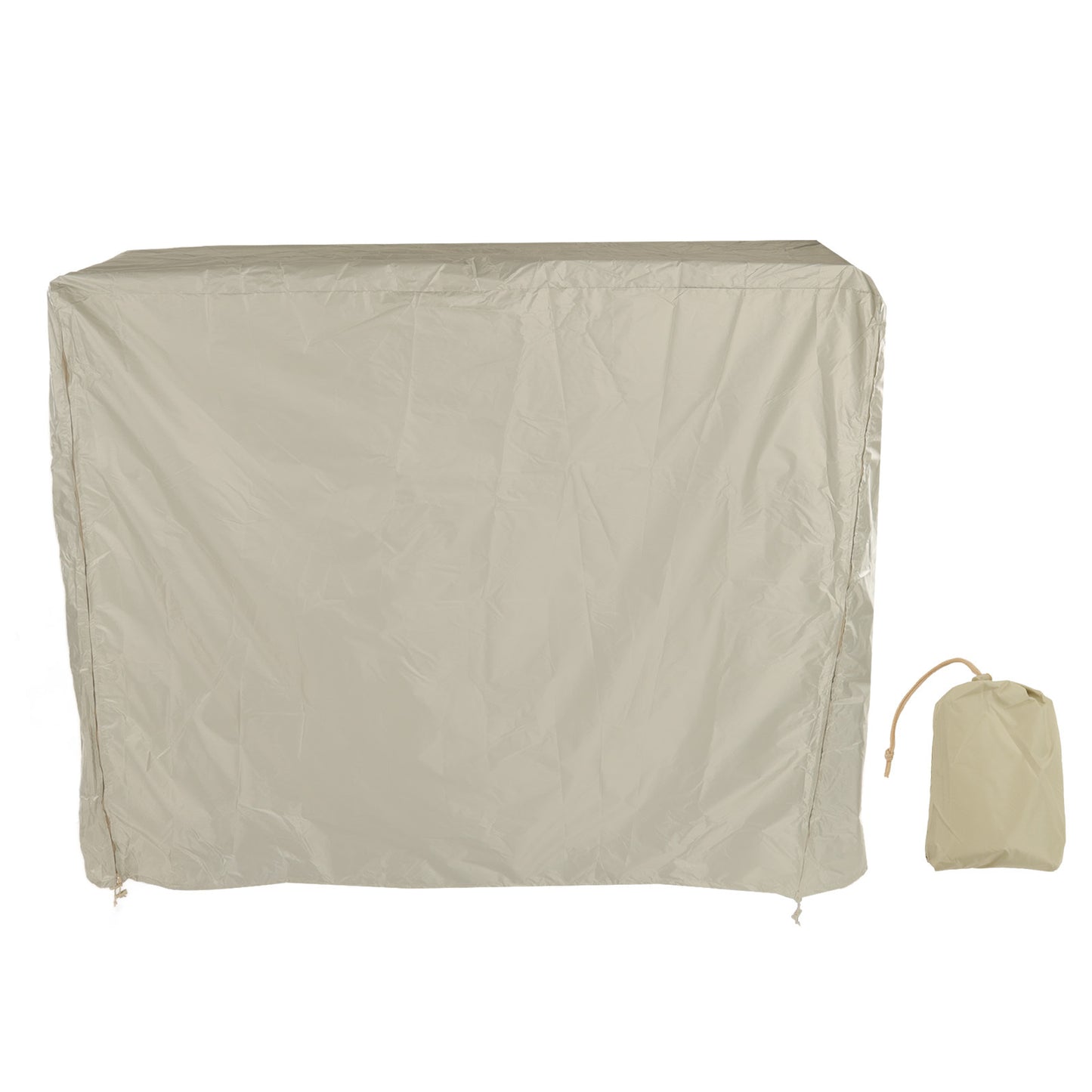 Table Tennis Table Dust Cover 190 Silver Coated Polyester Taffeta Courtyard Patio Waterproof Table Tile Cover with Zipper Beige 155x75x144cm