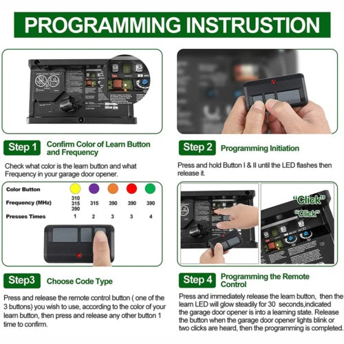 2pack  LiftMaster Black Garage Clicker Stop Door Remote Controller Opener Remote