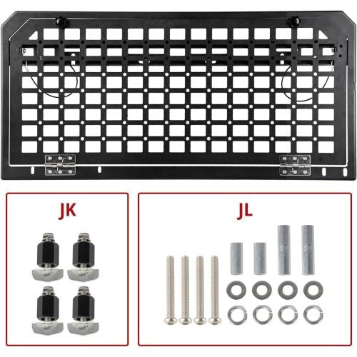 Tailgate Table Foldable Rear Cargo Shelf Compatible With Jeep Wrangler 2007-2018 JK JKU  2018-2022 JL JLU