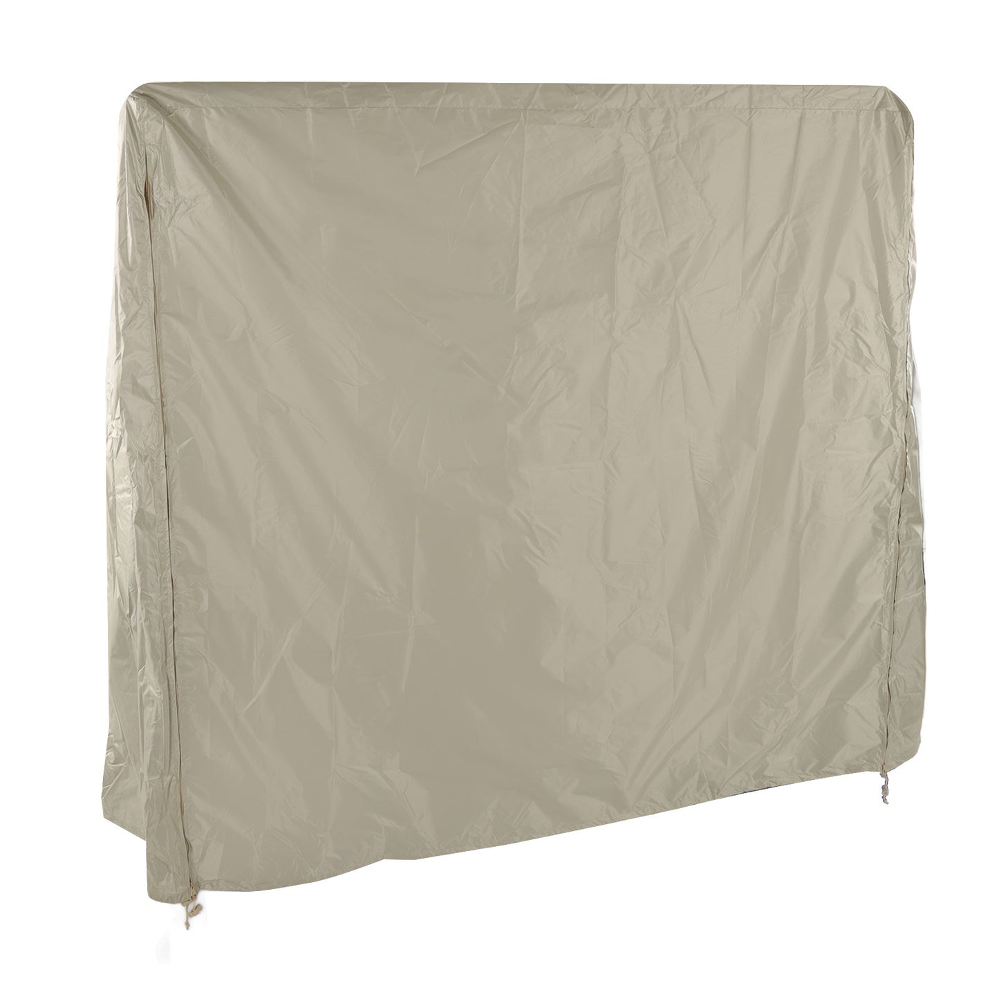 Table Tennis Table Dust Cover 190 Silver Coated Polyester Taffeta Courtyard Patio Waterproof Table Tile Cover with Zipper Beige 155x75x144cm