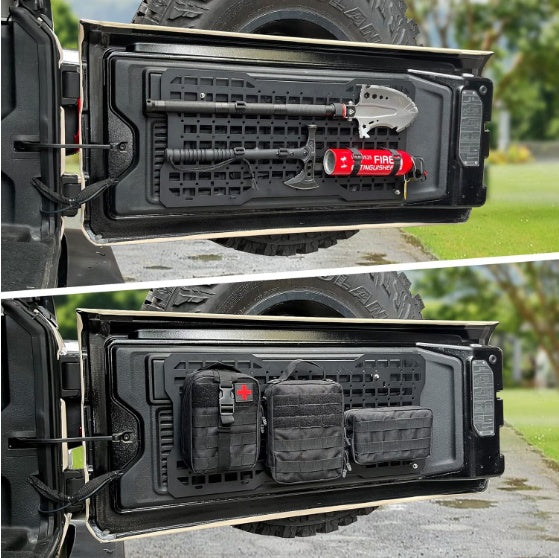 Tailgate Tactical Panel For Wrangler Tailgate Tool Kit Organizer Racks Compatible With  Wrangler 2007-2022 JK JKU  2018-2022 JL JLU