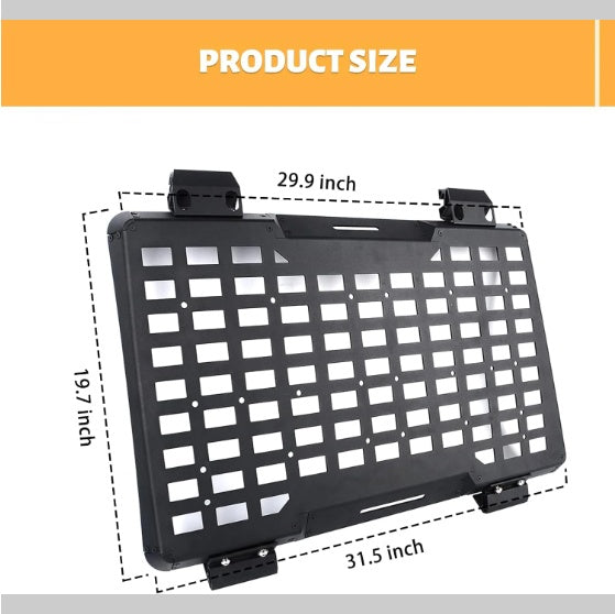 Rear Window Molle Panel Modular Storage Panel System Rear Window Protective Decoration For 2018-2023  Wrangler JL 4 Doors, Right Side