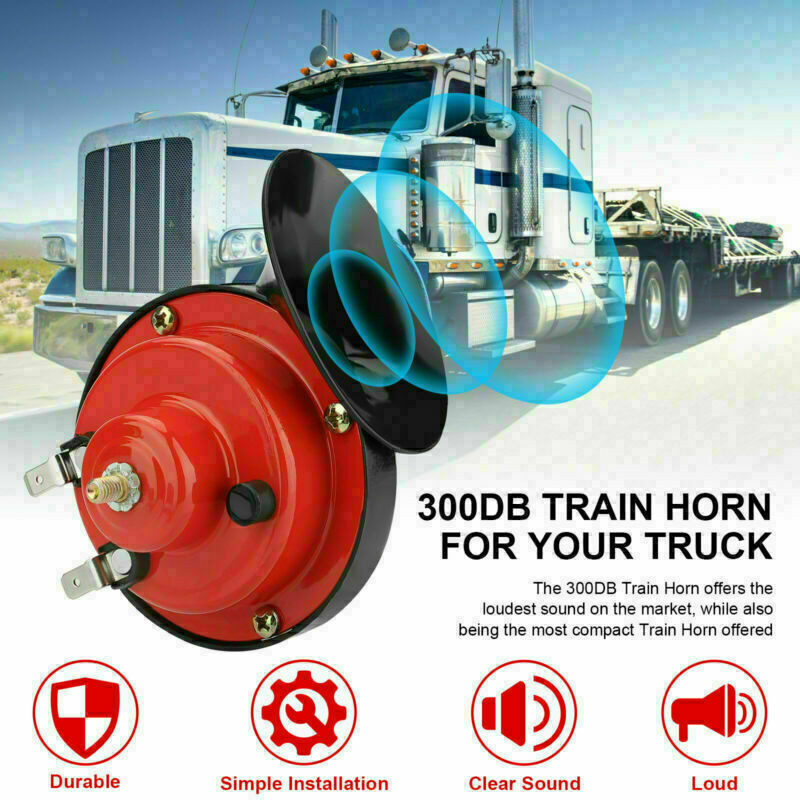 12V 300DB Super Loud Train Horn Waterproof For Motorcycle Car Truck SUV Boat US