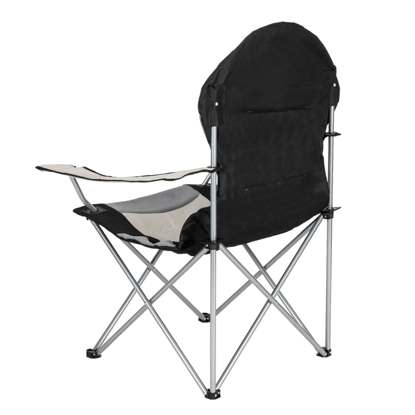 Camping Chair, Grey Iron Frame, Off-white