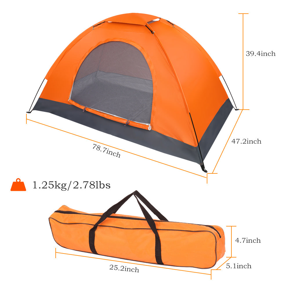 Single-person Single-layer Orange Tent