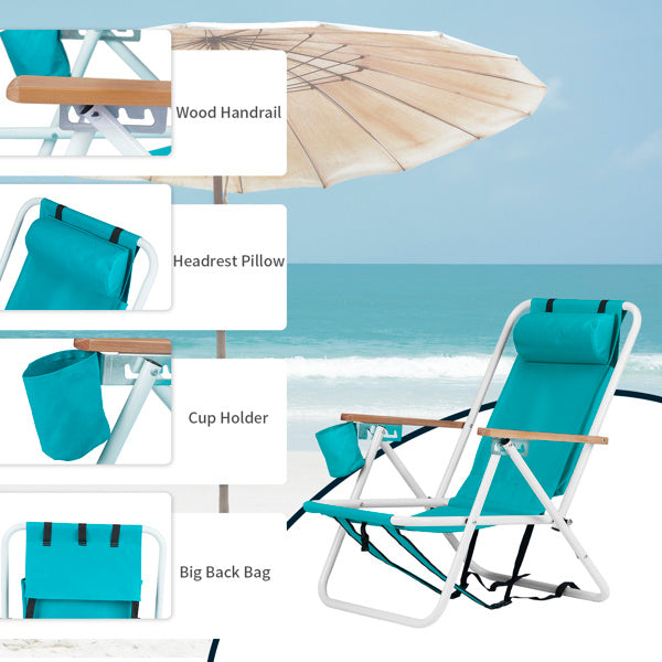 2pcs Beach Chairs 23X21.7X31.5in