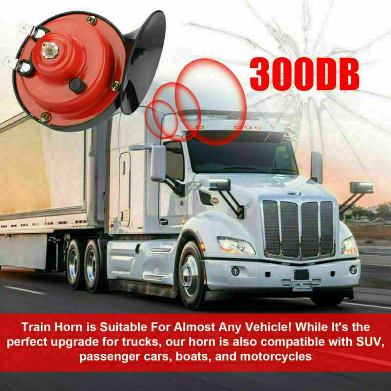 12V 300DB Super Loud Train Horn Waterproof For Motorcycle Car Truck SUV Boat US