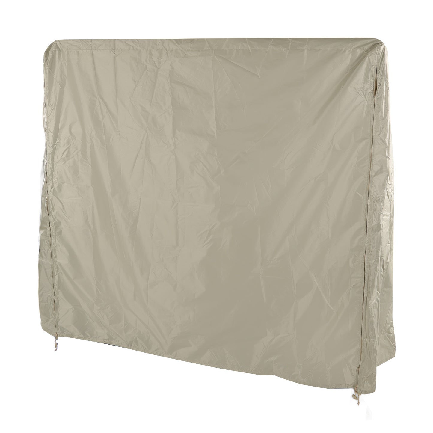 Table Tennis Table Dust Cover 190 Silver Coated Polyester Taffeta Courtyard Patio Waterproof Table Tile Cover with Zipper Beige 155x75x144cm