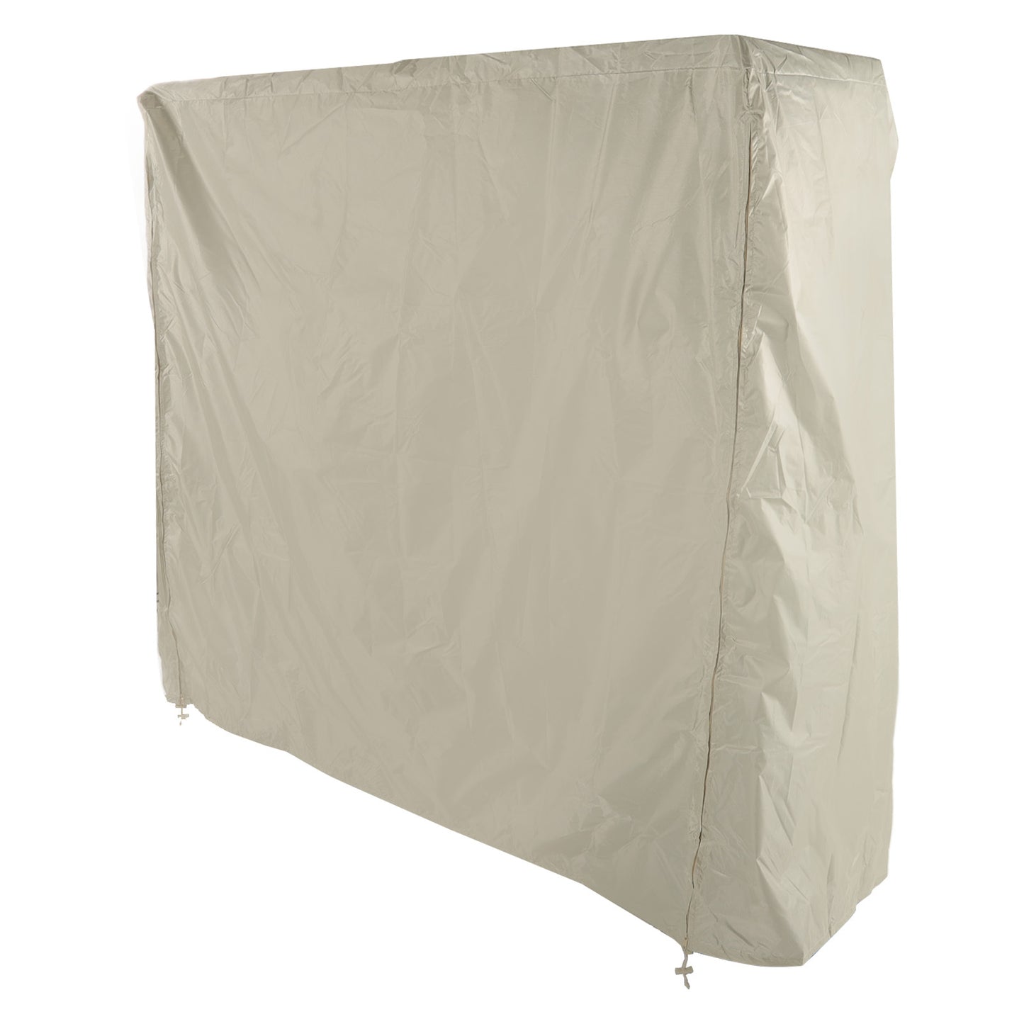 Table Tennis Table Dust Cover 190 Silver Coated Polyester Taffeta Courtyard Patio Waterproof Table Tile Cover with Zipper Beige 155x75x144cm