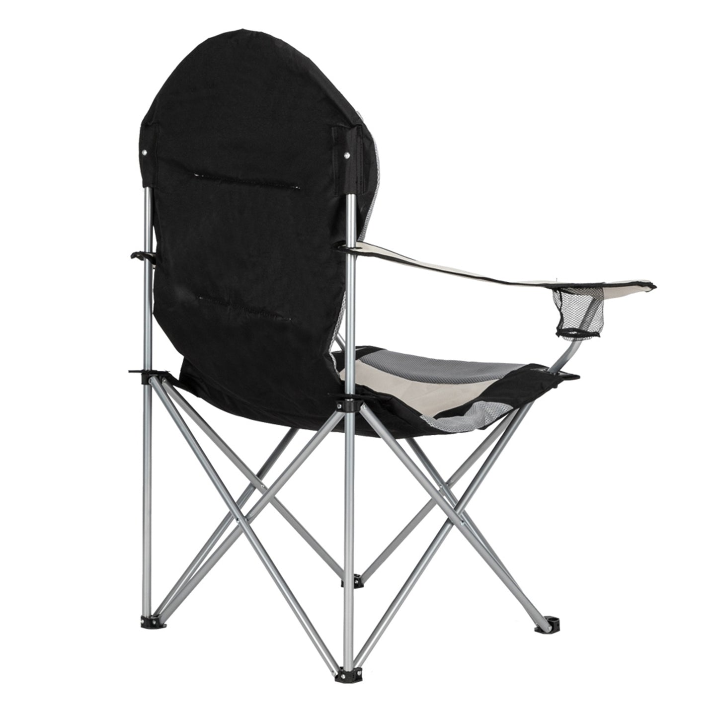 Camping Chair, Grey Iron Frame, Off-white