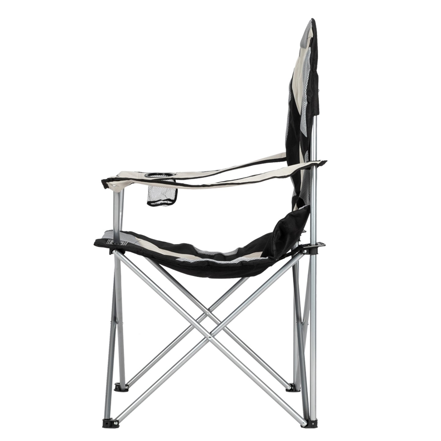 Camping Chair, Grey Iron Frame, Off-white