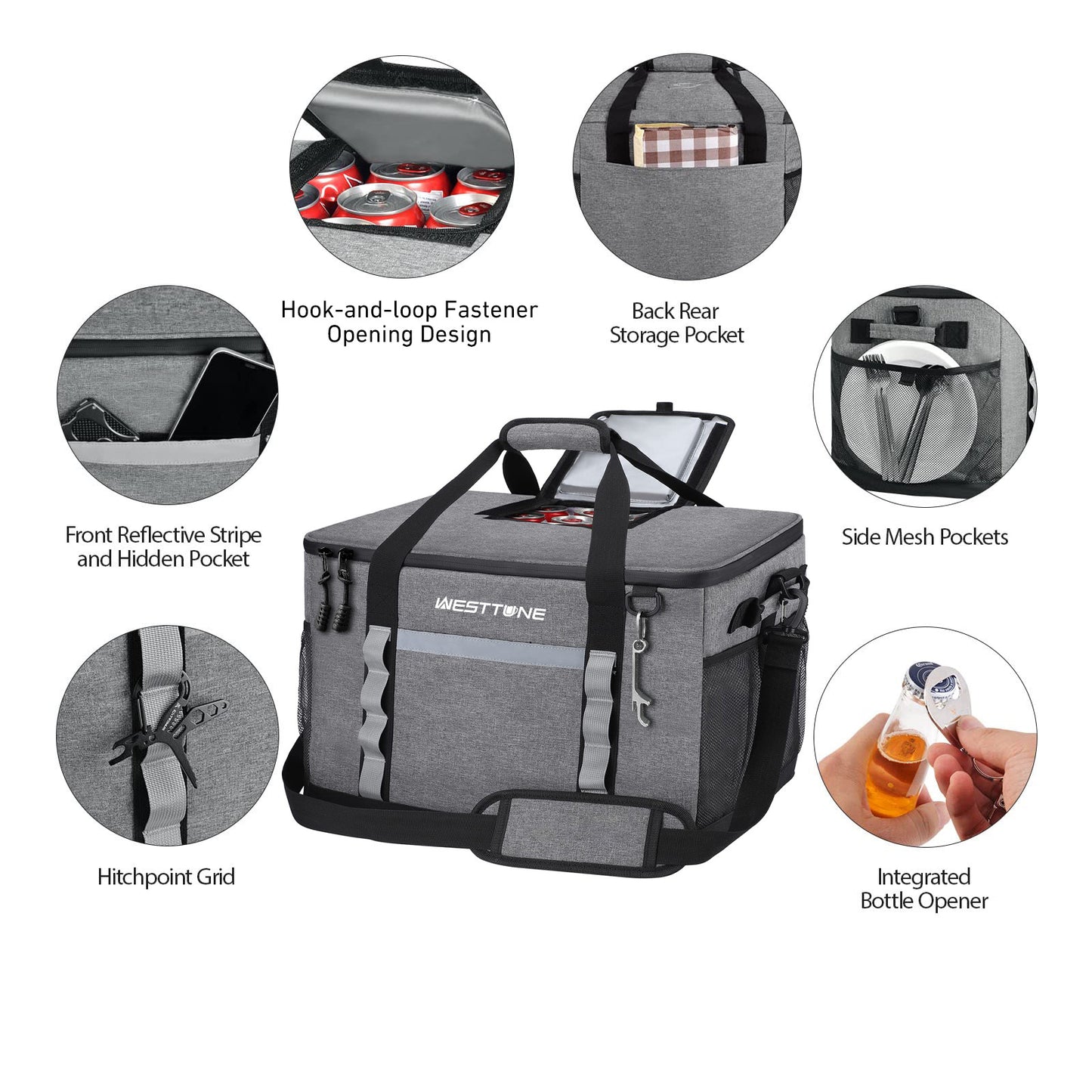 Cooler Bag, Portable For Grocery Shopping, Camping