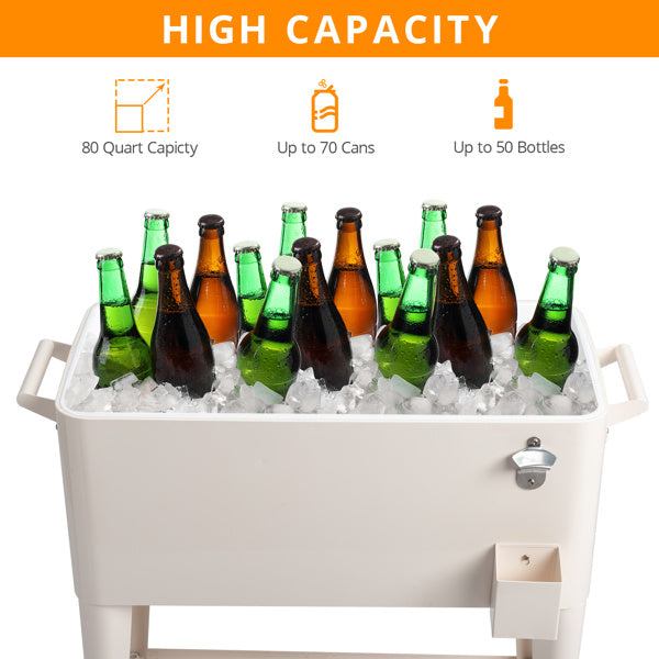 80QT Milk White Refrigerated And Insulated Trolley