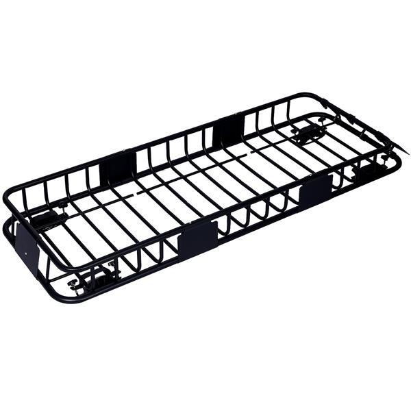 Roof Luggage Rack Basket, 64 Inch Black Steel