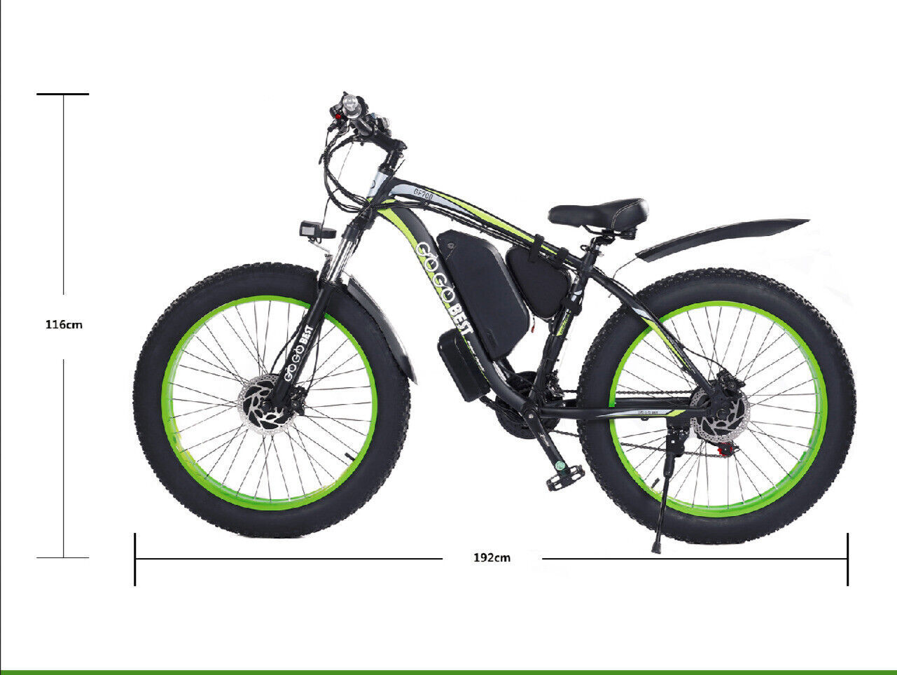 GOGOBEST GF700 Electric Bicycle E-bike Dual-motor 26” Fat Tires 31mph 43 mil