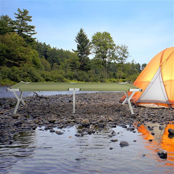 Portable Folding Camping Bed Army Green