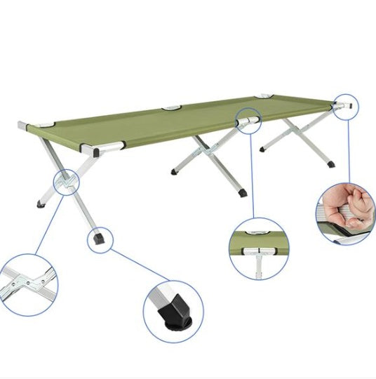 Portable Folding Camping Bed Army Green