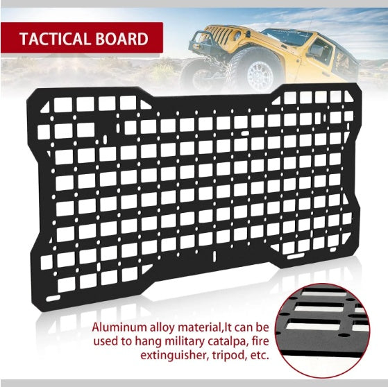 Tailgate Tactical Panel For Wrangler Tailgate Tool Kit Organizer Racks Compatible With  Wrangler 2007-2022 JK JKU  2018-2022 JL JLU