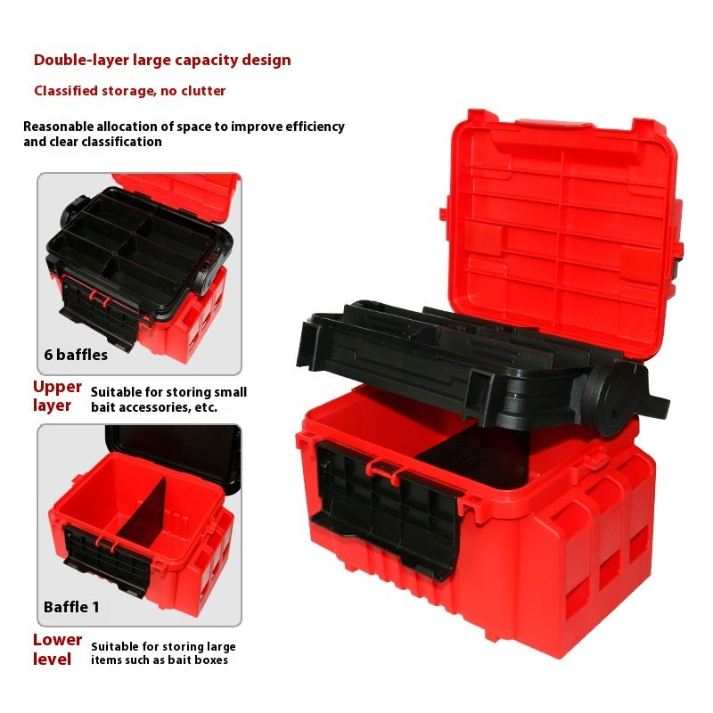 Portable Double-layer Large Bait Fishing Box