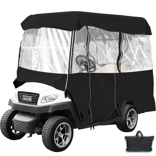 VEVOR Golf Cart Enclosure, 4Person Golf Cart Cover, 4Sided Fairway Deluxe, 300D Waterproof Driving Enclosure With Transparent Windows