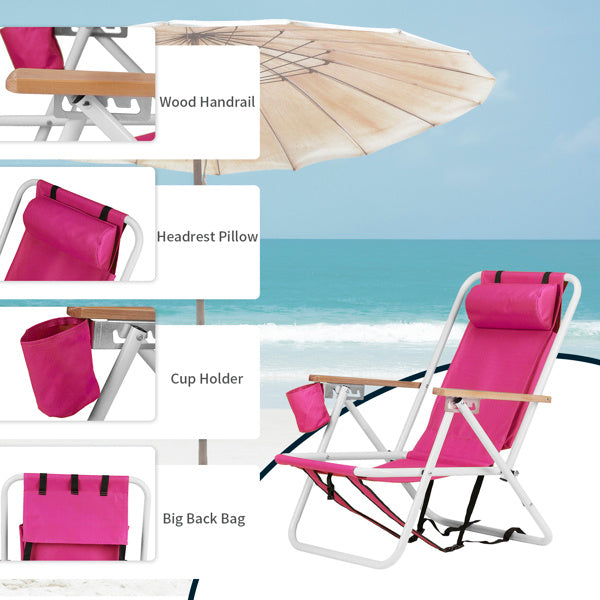 1pc Beach Chair 23x21.7x31.5in