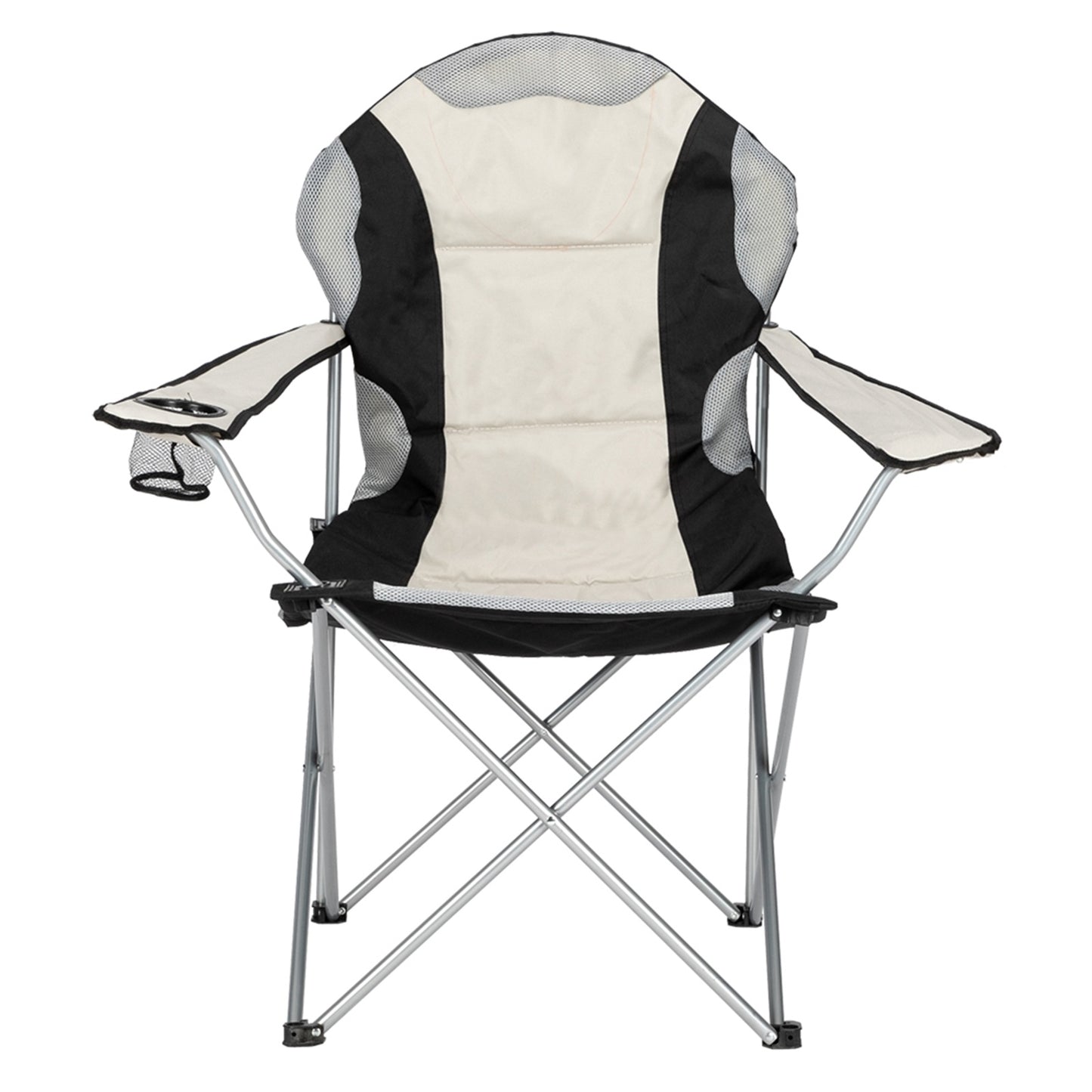 Camping Chair, Grey Iron Frame, Off-white