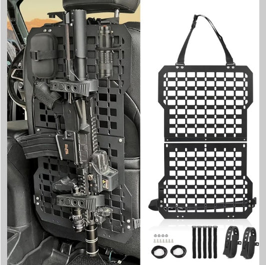 Universal Behind Seat Molle Panel Organizer With Gun Holder