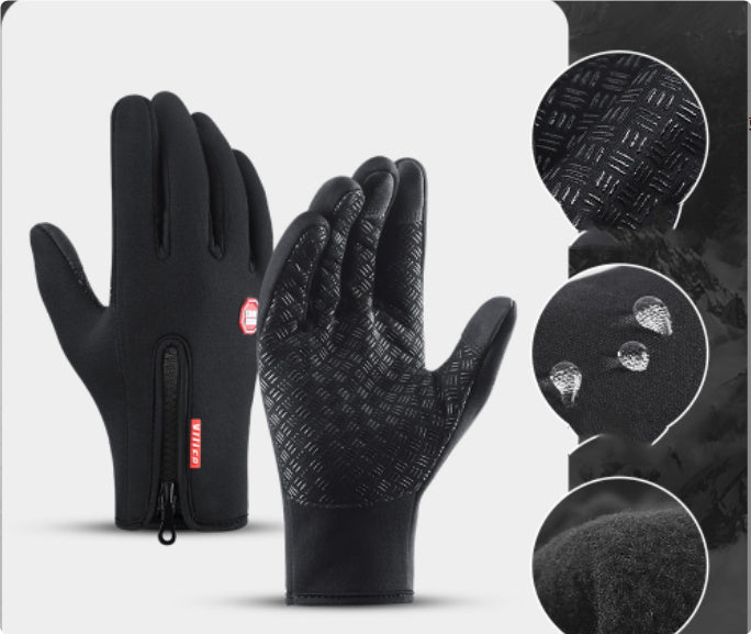 Touch Screen Winter Gloves Riding, Cycling, Walking Waterproof Sports Gloves With Fleece