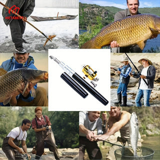 2 Sets Of High-grade Aluminum Alloy Pocket Pen Fishing Rod