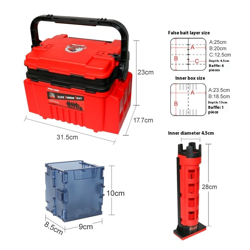 Portable Double-layer Large Bait Fishing Box