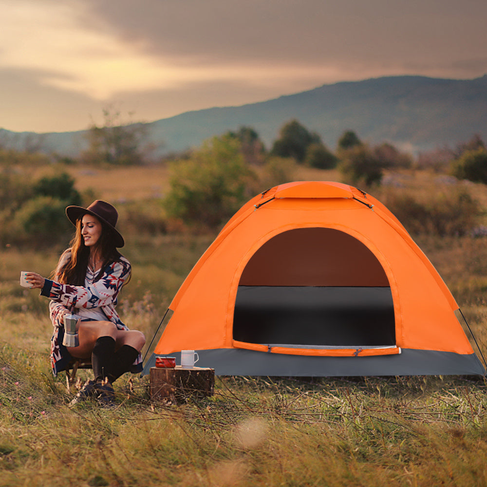 Single-person Single-layer Orange Tent